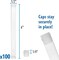 The Beadsmith Clear Plastic Tubes - 6 x .5 Inch Square Tubes - Flat Caps - Use for Beads, Bath Salts, Wedding & Party Favors, Home or Office Storage - Bag of 100